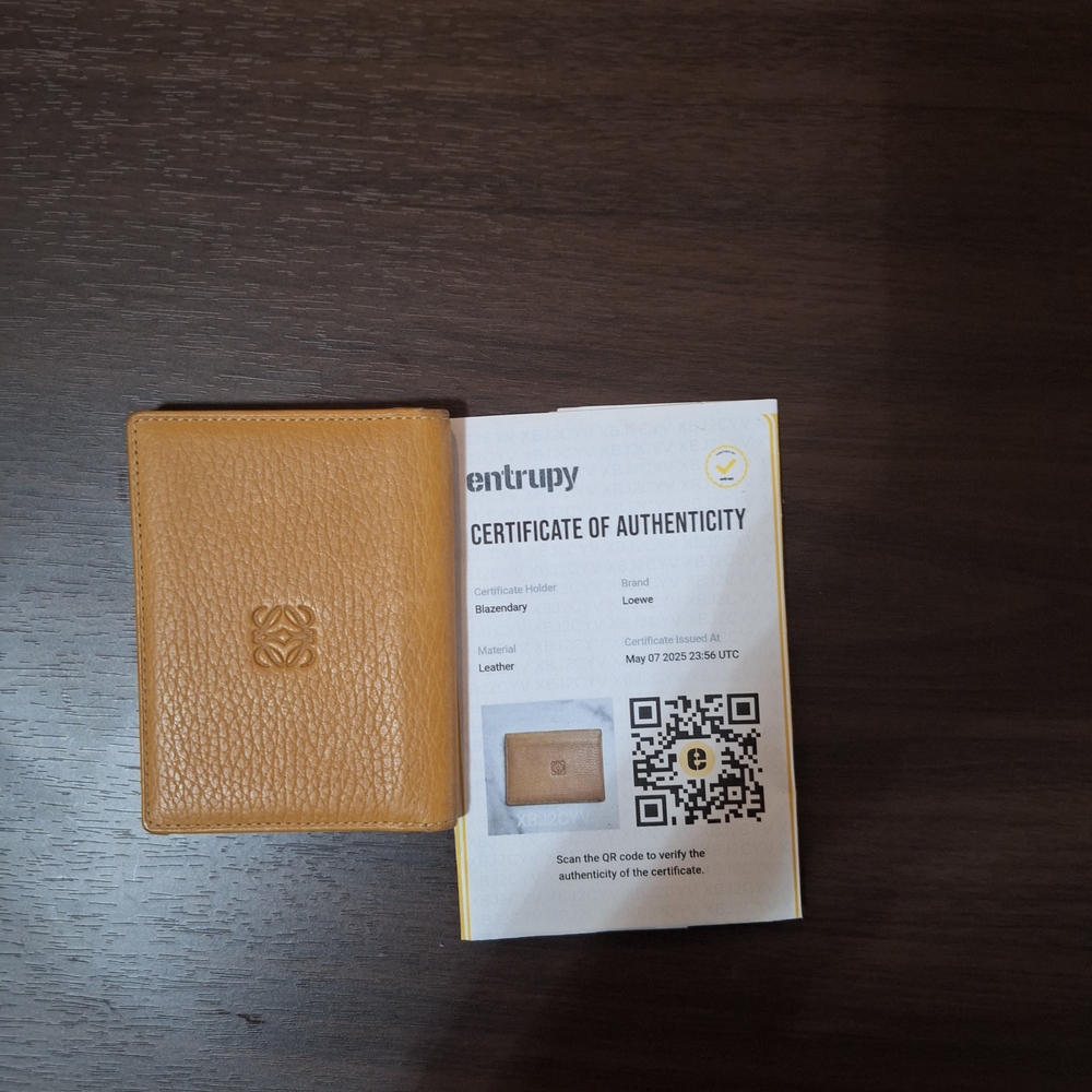 Loewe Tan Leather Wallet& Card Holder - Picture 3 of 12